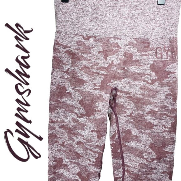 GYMSHARK Adapt Camo Seamless Full Length Leggings Winter Berry, Size Small - Picture 4 of 13
